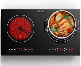 Electric Cooktop 24 Inch,Electric Stove 2 Burners 110V Built-In And Coun... - $296.99