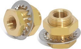 2Pcs Brass Pipe Fitting 3/8&quot; Npt Female X 3/8&quot; Npt Female 1.3&quot; Length Outer - $42.99