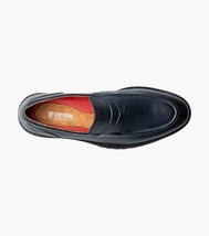 Stacy Adams Hayes Moc Toe Penny Slip On Shoes Leather Navy 25735-410 image 5