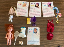 Mattel Barbie Kelly Vtg 90s Lorena Doll Red Head Accessories &amp; Clothing Lot - £10.07 GBP