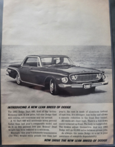 Vintage 1962 Dodge Dart 440 Mopar &quot;A New Lean Breed&quot;  Print Ad - £6.75 GBP