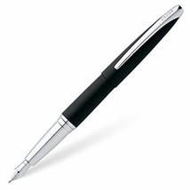 Cross ATX Basalt Black Fountain Pen with Chrome-Plated Appointments and Stainles - £71.62 GBP