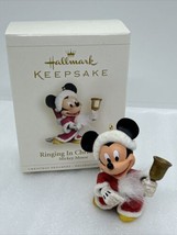 2006 Disney Hallmark Ornament “Mickey Mouse Ringing In Christmas” Bell H... - $12.64