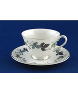 Royal Doulton Burgundy Tea Coffee Cup &amp; Saucer TC1001 China - £4.78 GBP