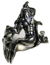 Quality POSEIDON SILVER BIKER RING BR76 mens fashion jewelry GREEK GOD d... - $9.45