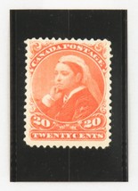 1893 Canada Twenty Cents Stamp, Queen Victoria &quot;Widow Weed&quot;, Mint, OG, Scott #46 - £1,587.63 GBP
