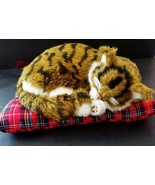 Cat on a red pillow kitty napping on a pillow decorative collectible loo... - £7.05 GBP