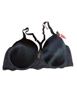 NWT Maidenform 07112 One Fab Fit Full Coverage Black Lace Racerback Bra 38D - $28.45