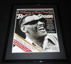 Ray Charles Framed July 8 2004 Rolling Stone Tribute Cover Display - $34.64