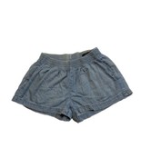 Rag &amp; Bone Chambray Elastic Waist Shorts Blue Women’s Large Pockets Cotton  - £22.83 GBP
