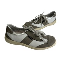 Mephisto Liria Runoff White Gray Leather Womens Sneaker Comfort Shoes EU Size 6 - £23.18 GBP