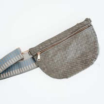 Grey Woven Crossbody Bum Bag - £42.52 GBP