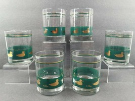 6 Cera Mallard Ducks Rocks Glasses Set Vintage 4&quot; Whiskey Barware Mid Century - £54.41 GBP