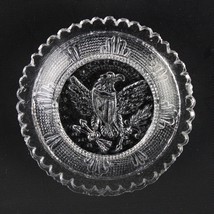 Lacy Flint Glass US Federal Eagle Cup Plate Lee Rose 667 A, Antique c184... - £19.66 GBP