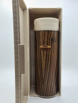 Vintage 1970&#39;s King-Seeley Thermos Vacuum Bottle Hot/Cold ~ Faux Wood Grain - £22.41 GBP