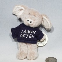 Boyds Bears Mini 4&quot; Messenger Pig T. Hee LAUGH OFTEN TShirt Archive Collectn NWT - £45.52 GBP