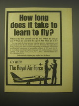 1966 The Royal Air Force Ad - How long does it take to learn to fly? - £14.54 GBP