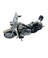 Harley Davidson Silver Motorcycle Maisto 1/18 Die Cast Bike Soft Tail He... - £14.14 GBP