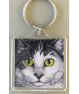 Square Cat Art Keychain - Nemo - £6.32 GBP