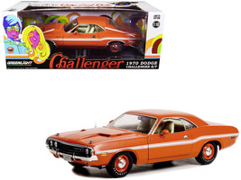 1970 Dodge Challenger R/T Go Mango Orange with White Stripes 1/18 Diecast Mod... - £66.14 GBP