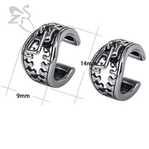 ZS 2PCS Eye Punk Style Ear Cuff For Women Men Stainless Steel Clip Earrings No P - £6.22 GBP