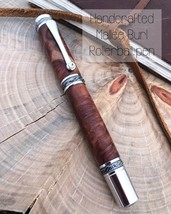 Rollerball Pen & Gift box HandCrafted in Australia Personalised Gift Mallee burl - £471.02 GBP