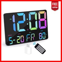 Loud Alarm Multi-Function Clock with 11.5&quot; Large Display &amp; Adjustable Br... - $888.87 MXN