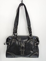 Rosetti Black Two Handle Handbag Zip Close with Crocodile Pattern - $22.00