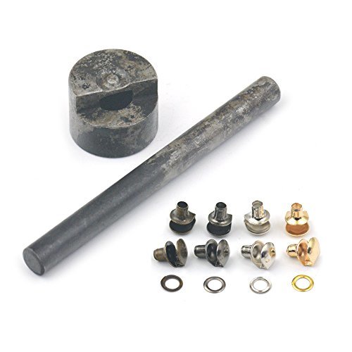 Bluemoona 10 sets - 8mm Brass Boots Hook eyelet Buckles with one Tool Riding Hik