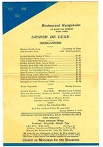 Restaurant Kungsholm Menu &amp; Postcard East 55th Street New York City 1943 - £43.49 GBP