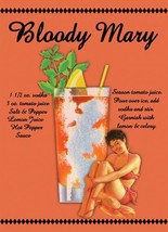 Alcohol Bloody Mary Recipe Pin Up Girl Metal Sign - £11.72 GBP