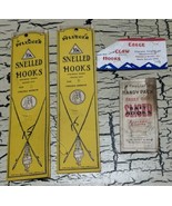 VTG Pfluger Eagle Claw 01 Frost Grip Snelled Fishing Hooks Lot Paper Pac... - $33.16 CAD