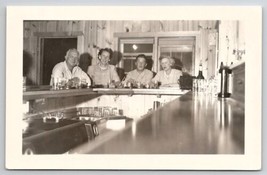 RPPC Lounge Scene Men Women At Bar National Beer Drinks c1940 Photo Postcard S28 - £23.93 GBP