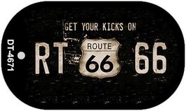 Route 66 Get Your Kicks Novelty Metal Dog Tag Necklace DT-4671 - £12.53 GBP