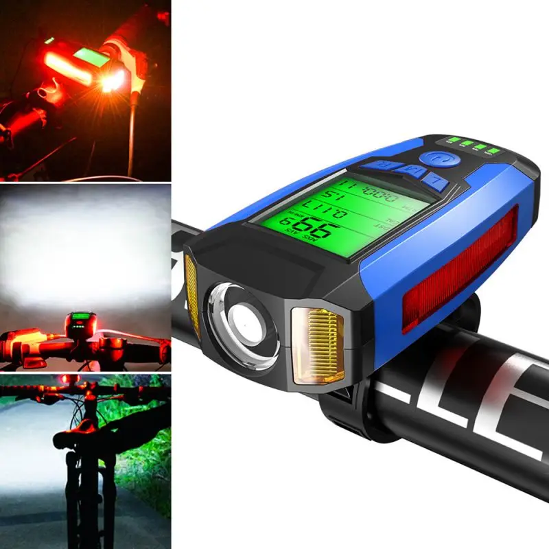 Bike Light with USB Charge, Bicycle Computer, LCD Speedometer, Odometer, 5 - £15.88 GBP+