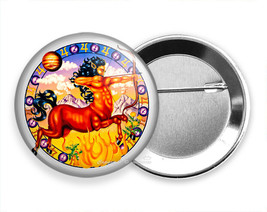 Sagittarius Zodiac Horoscope Astrology Sign Symbol Pin Pinback Button Gift Idea - £9.81 GBP+