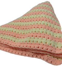 Crocheted Lap or Toddler Blanket Yellow and Creamsicle - £74.82 GBP