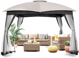 This Is An Ash Grey, Fab Based 10X10 Double Vent Canopy Gazebo For, And Garden. - £255.70 GBP