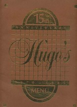 Hugo&#39;s 15th Anniversary Menu Certificate and More Hyatt Regency Hong Kong 1985  - £99.68 GBP