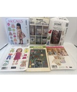 Vintage Lot 6 Sewing Patterns 70’-80’s McCall’s Simplicity Home Decor Do... - $18.80