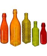 5 Pc Colorful Wine Bottles for Bottle Holder Tree Garden Wedding Art Yar... - $42.90