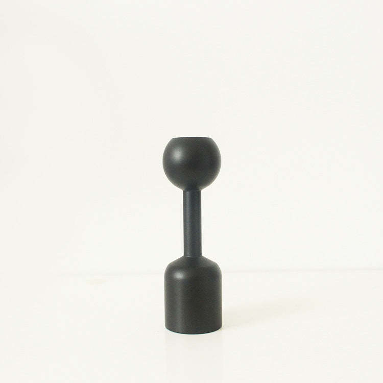 Modern simple black wooden candle holder Item image 5