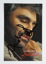 Andrea Bocelli Signed 4x6 Sentimento Promo Card Autographed - £43.35 GBP