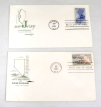 Statehood FDC Farnam Cachet 1st Day Issue 1964 Nevada 100th New Jersey 3... - $2.81