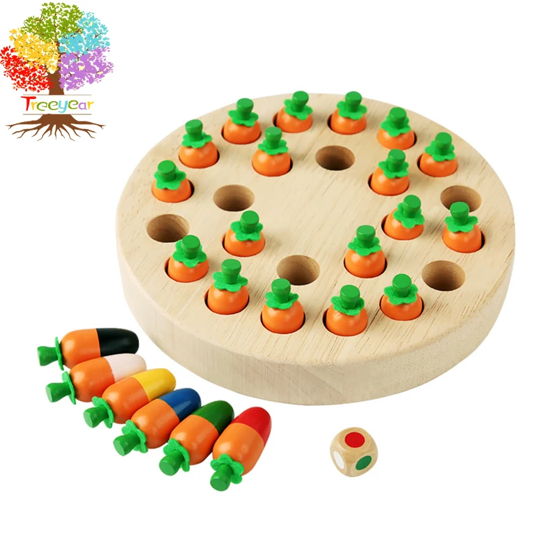 Treeyear Wooden Memory Match Stick Chess Game Set, Funny Block Board Game - £18.38 GBP+