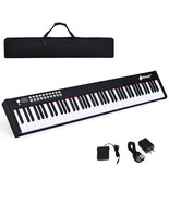 88-Key Portable Full-Size Semi-weighted Digital Piano Keyboard-Black - $148.01