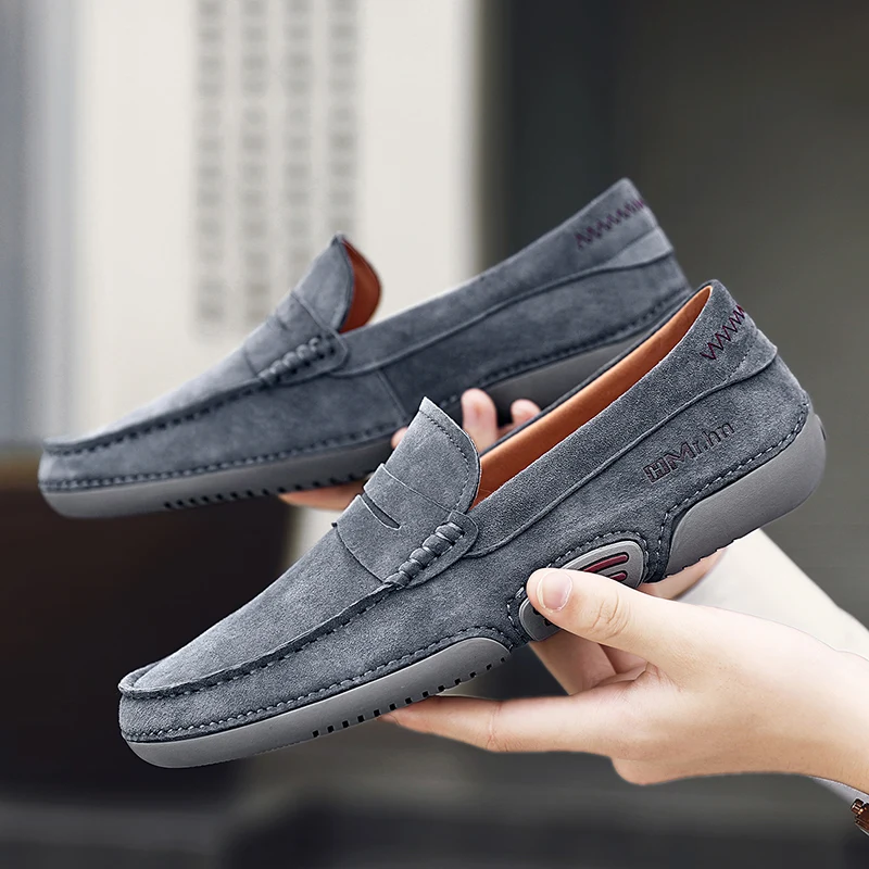 Men&#39;s Loafers Slip On Driving Shoes Casual Handmade Moccasins Shoes Luxu... - $67.92