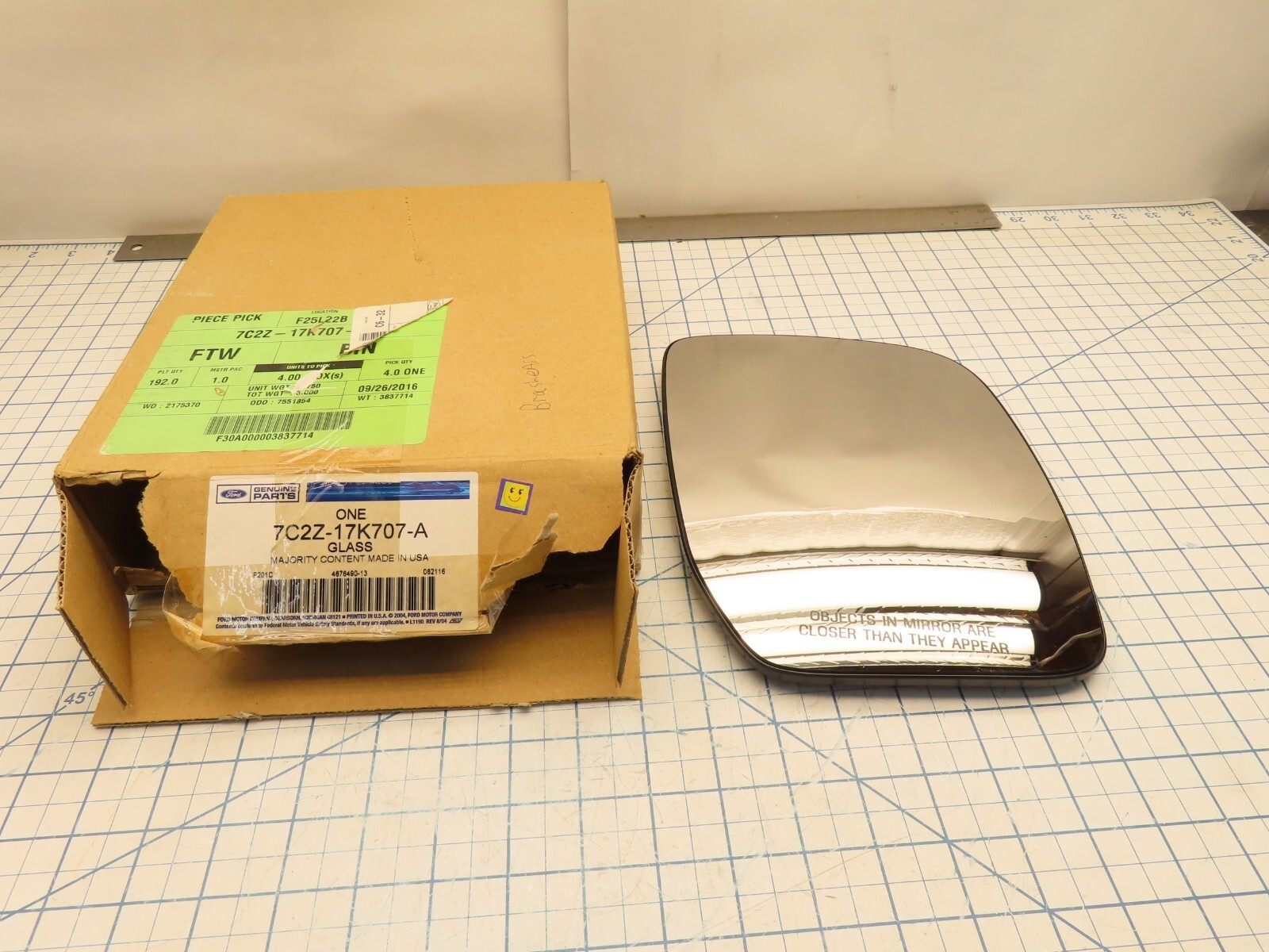 Ford 7C2Z-17K707-A Side View Mirror Glass Right RH Passenger - $49.98