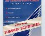 Pan American World Airways System Time Table effective April 25, 1954 - £54.14 GBP
