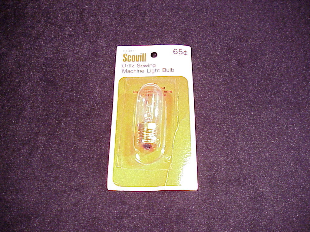 Vintage Scovill Dritz Sewing Machine Light Bulb, no. 911 - $4.95
